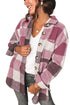 Plaid shirt with pocket casual coat